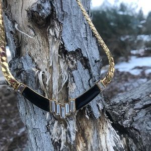 Black and Gold Costume Necklace